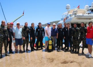 Datça’da Sualtından 1400 kg Atık Çıkarıldı atık